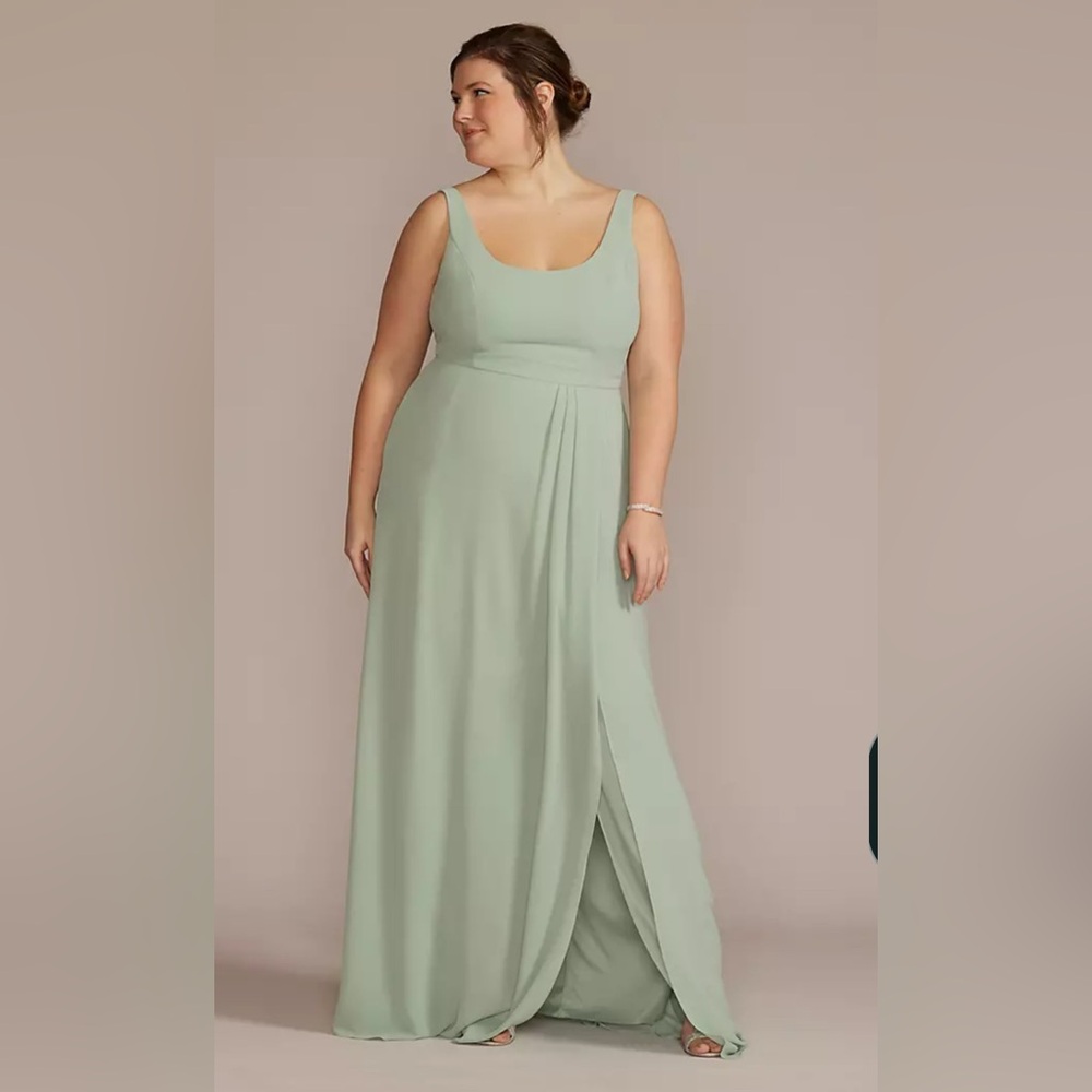 CELEBRATE DB STUDIO Chiffon Tank‎ Scoop Neck Bridesmaid Dress